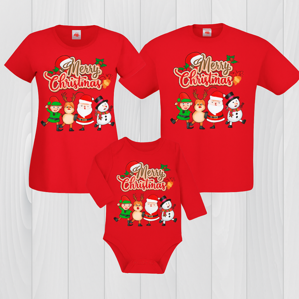 Семейни тениски Merry Christmas