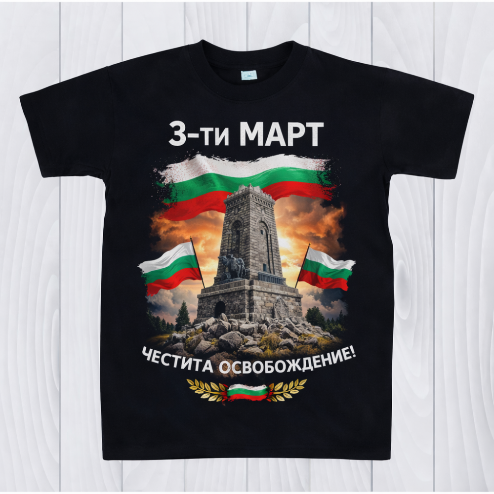 Черна тениска за 3 ти март