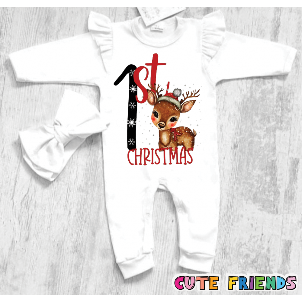 Коледен ромпър Еленче My 1 st Christmas
