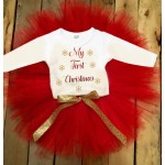 Коледен туту комплект My first Christmas