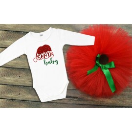 Коледен комплект Santa Baby в зелено и червено