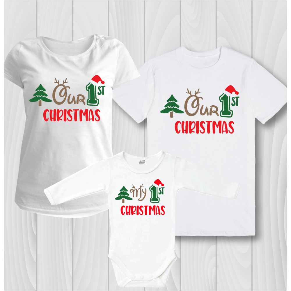 Коледни тениски Our 1 st Christmas