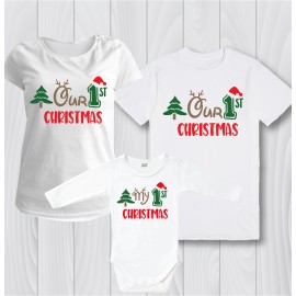 Коледни тениски Our 1 st Christmas
