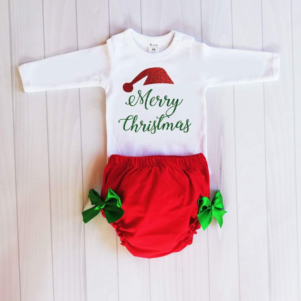 Коледни панталони с боди Merry Christmas