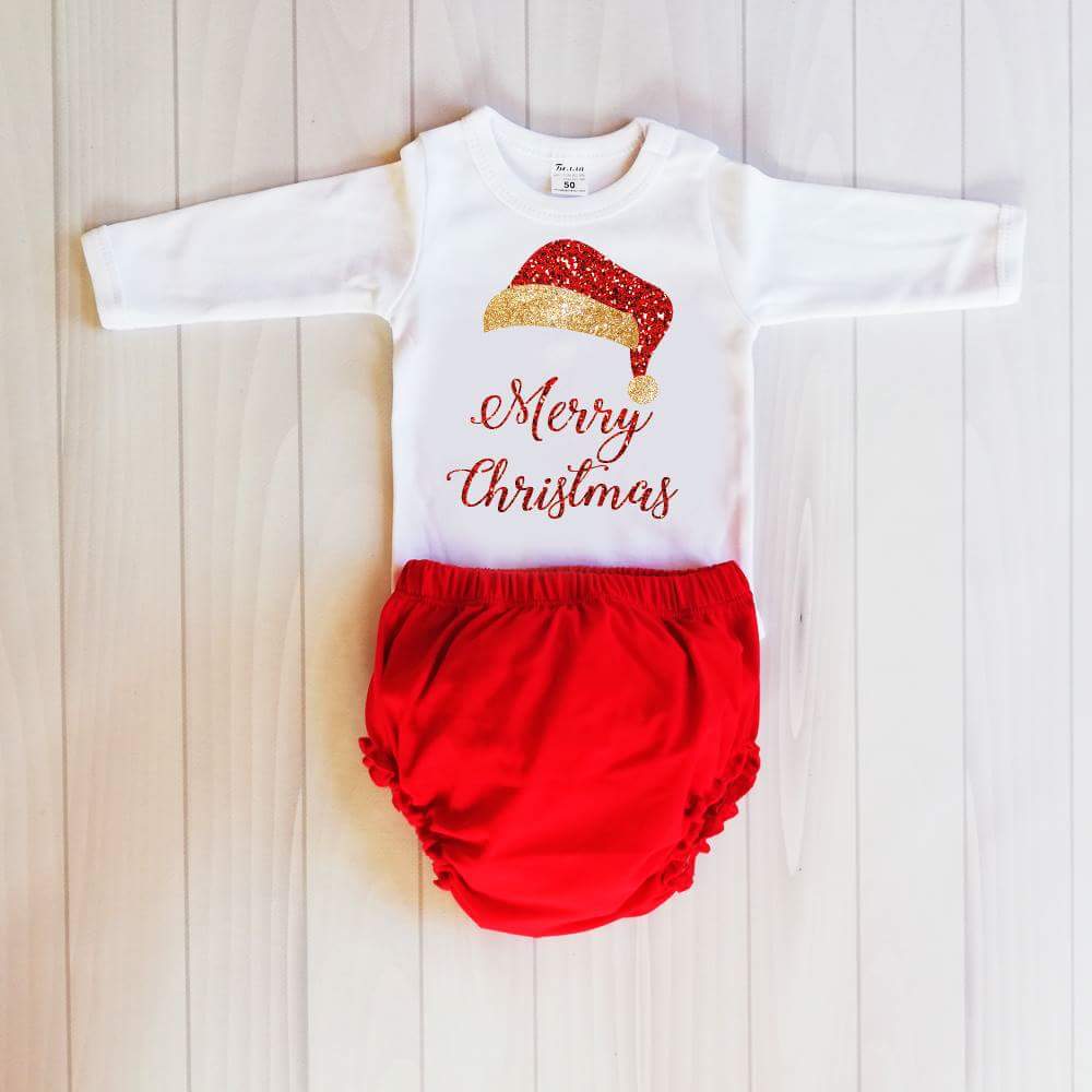 Коледни панталони с боди Merry Christmas