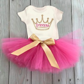 Туту комплект коронка с надпис Princess